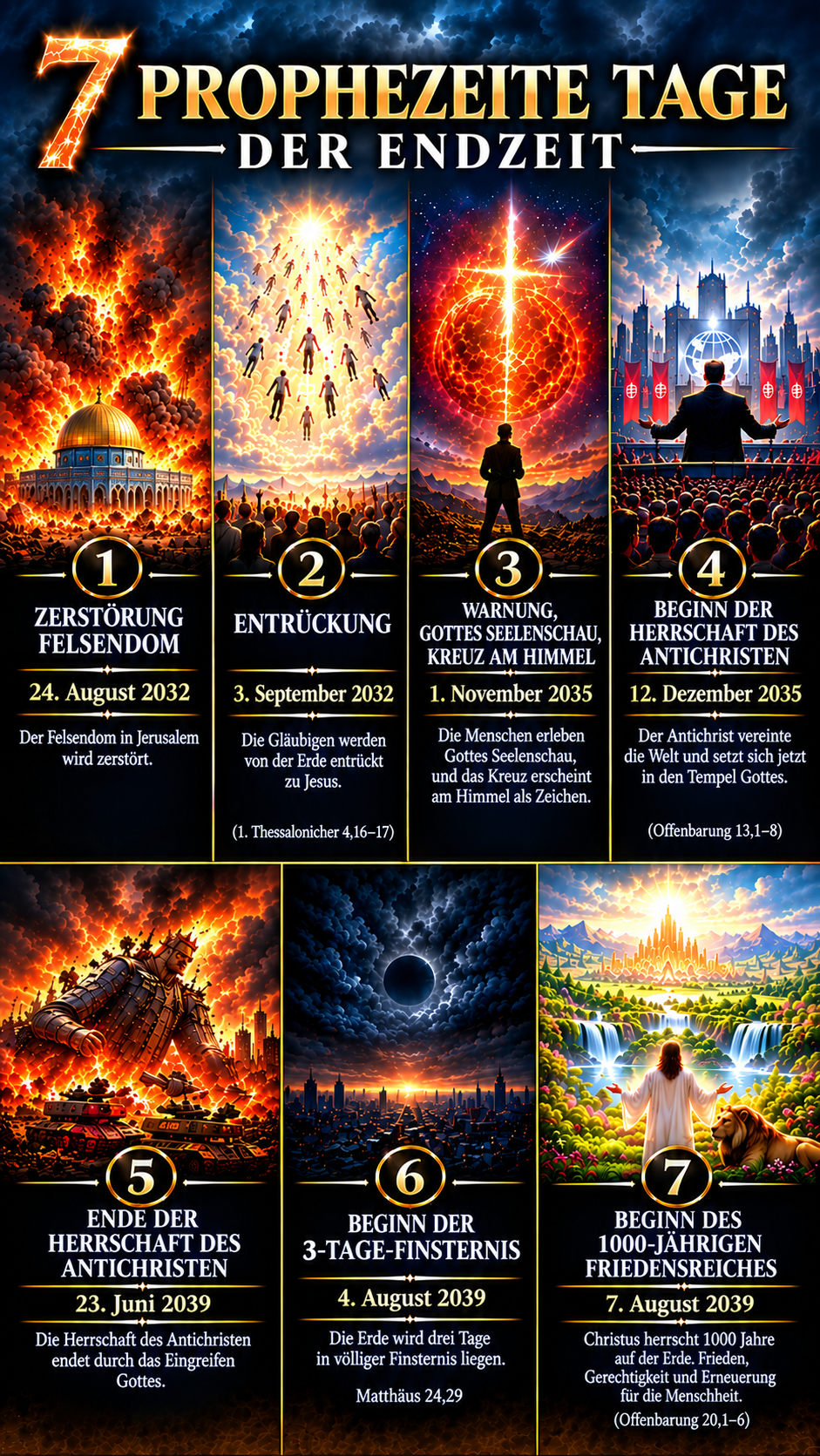 7 prophezeite Tage der Endzeit – Neustart 2032